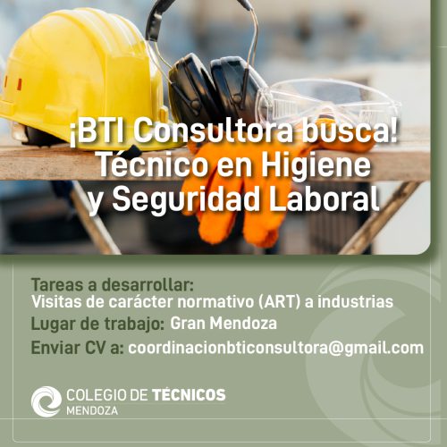 Oferta laboral Técnico en Higiene y Seguridad